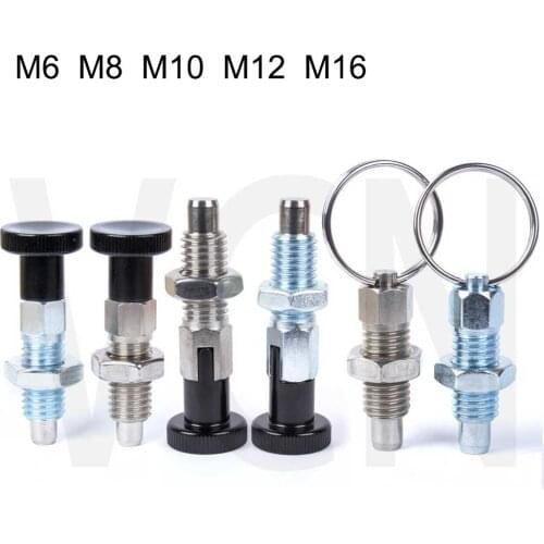 5/1PCS Hand-Retractable Plungers,Index Blots,Indexing Plungers With Hex Collar,Simple Type,Pull Ring / Handle,with Nut,VCN217