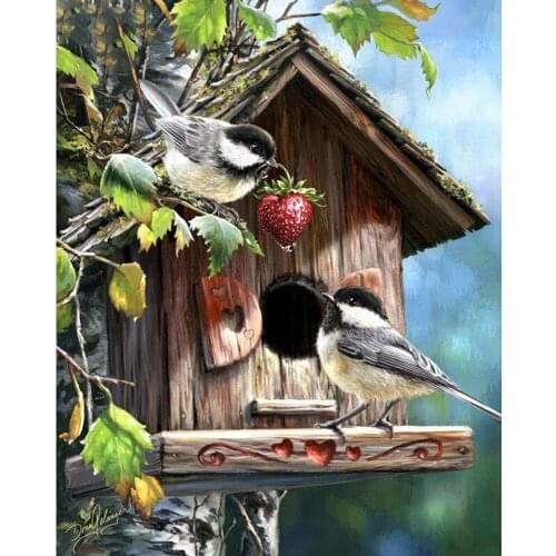 Diamond Painting Full Drill square/round Bird Strawberry Mosaic DIY Diamond Painting Cross Stitch Embroidery Home Decor