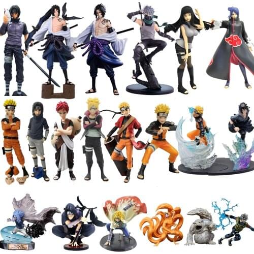 Naruto Anime Figure Uzumaki Uchiha Sasuke Rasengan Kakashi PVC Toy Shippuden Model Brinquedos Action Hyuga Hinata Akatsuki Figma
