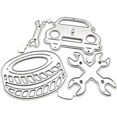 Auto Mechanic Pattern Carbon Steel Cutting Dies DIY Scrapbooking Photo Album Embossing Paper Cards Making Stencil