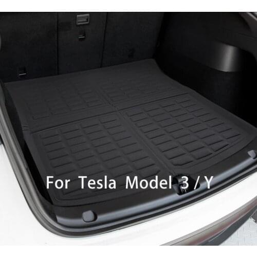 Car Trunk Mat for Tesla Model Y 2021 3D XPE Waterproof Car Accessories Front Rare Mat Trunk Mats for Tesla Model 3 Dropship