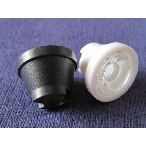 FLT-18.5 High quality Led Lens set , Concave surface, 25 Degree, Lens diameter: 15mm, With holder size: 18.5X13.5mm, PMMA