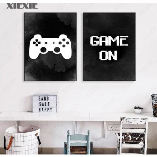 Gaming Wall Art Canvas Painting Kids Boys Gift Video Game Posters and Prints Gaming Room Wall Picture Child Playroom Decoration