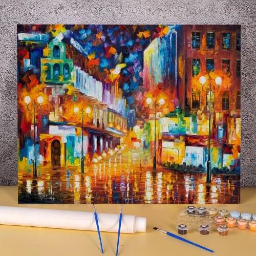 Oil Painting Style DIY Painting By Numbers Package Oil Paints 40*50 Oil Painting Home Decor Adults Drawing
