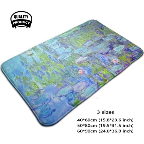 Water Lilies Soft House Family Anti-Slip Mat Rug Carpet Claude Water Lilies Water Oil Ism Flowers Floral Lake France French