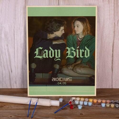 Lady Bird Movie Greta Gerwig Film Saoirse Ronan Coloring By Painting Kit Acrylic Paints 40*50 Paiting By Drawing