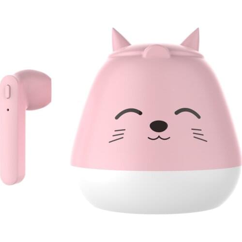 The new mini cute cartoon sports 5.0 TWS in-ear high-quality real wireless bluetooth sports headset is easy to carry