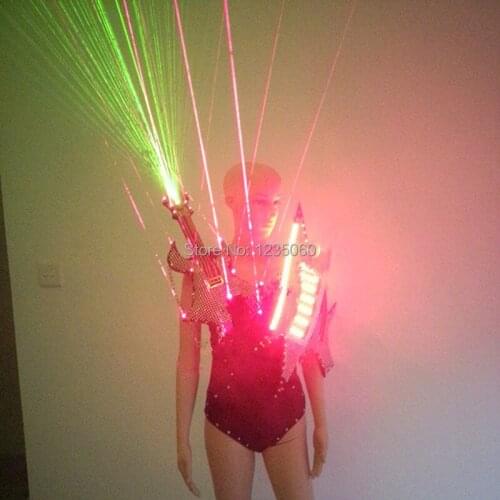 2019 Newest style female singer DS costumes DJ bar laser ultra Sleeveless backless singer dress jazz dance clothing