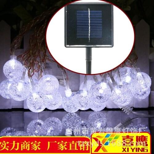 2020 New Navidad Holiday Supplies Outdoor Tree Decorative Waterproof Solar Colorful Light String Bubble Round Led Ball Lamp