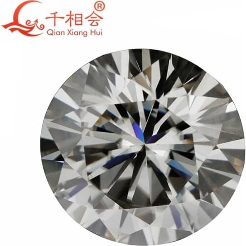 5mm to 15mm gray color Round Brilliant cut Sic material moissanites loose stone by qianxianghui