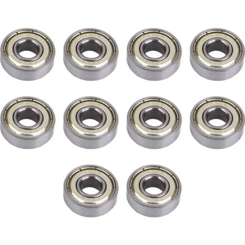 10PCS Carbon Steel Skateboard Bearings 608 Zz (ABEC-7) Double Shielded Silver Roller Skate Wheel Bearing Replacement Accessories