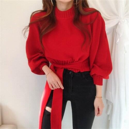 Simple solid off-shoulder sweater elegant all-match spring outgoing tops basic winter knitted sweater 2021 new female tops
