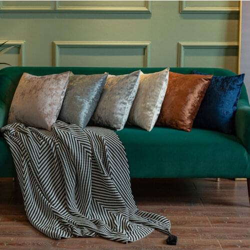 Luxury Ice Velvet Pillow Case Winter Decorative Pillowcases Fashion Cushion Cover For Living Room Sofa 45*45cm Christmas Cushion