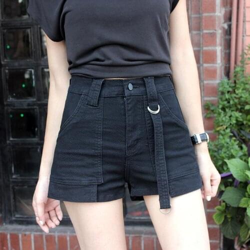 Summer womens shorts women wear high waist loose show thin outside wear a word wide leg casual shorts