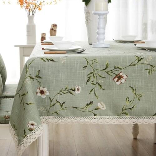 American style rural printing water-proof printing square shape polyester table cloth teatable cloth Microwave Oven Dust Cover