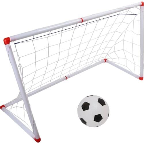 Indoor Outdoor Folding Mini Children Football Soccer Goal Post Net Set with Pump Kids Sport Toy Training Tool