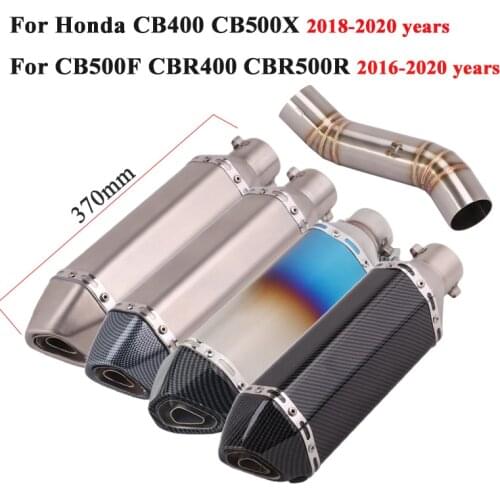 Slip On For Honda CB500R CBR500R CB500F CB500X CBR400 2016 - 2020 Motorcycle Exhaust Escape Modify Link Pipe Muiffler DB Killer