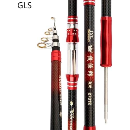 Super hard 2.1M 2.4M 2.7M 3.0M 3.6M 3.9M 4.2M 4.5M Portable Telescopic Fishing Rod High Performance Sea Fishing Pole pesca Rod