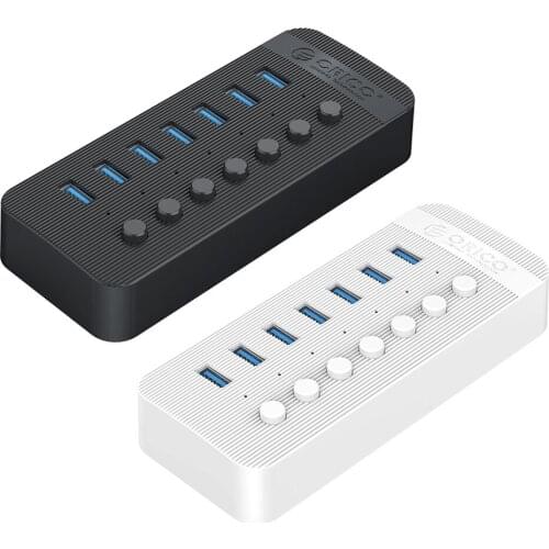 For ORICO 5Gbps USB-A 3.0 HUB Power Adapter 7 Ports USB Multi Splitter for Laptop Desktop Dock Station Computer Accessories