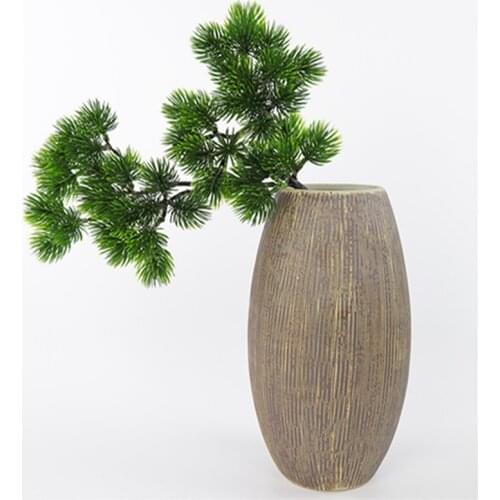 Pine Tree Branches Artificial Plastic Pinaster Cypress Fall Christmas Decorations Greenery Flower Arrangement Leaves Wreath Leaf