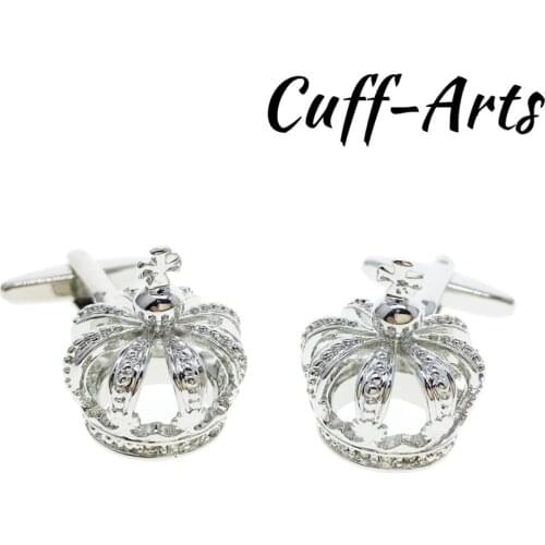 Cufflinks for Mens Crown Cufflinks With Crystals Cuff Link Gifts for Men Shirt Cuff links Bouton De Manchette by Cuffarts C10205