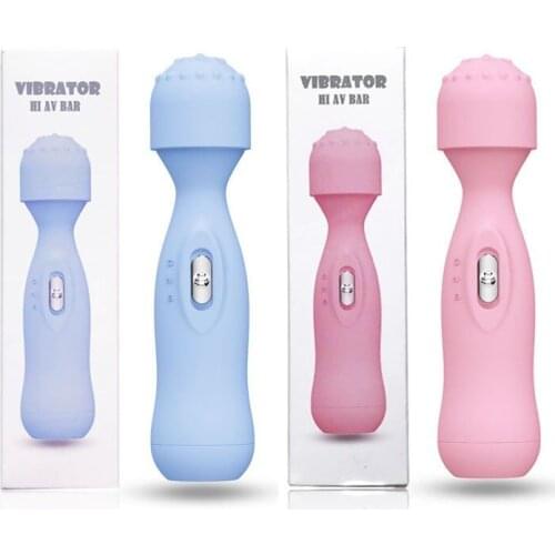 Womens Rechargeable Bottle Mini Size AV Vibrating Rod 10 Frequency Conversion Massage Stick Adult Sex Product
