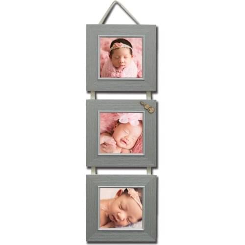 1PCS Photo Framed Creative Wall Hanging Memorial Photo Frame Children Multi Frame Combination Square Picture Frames