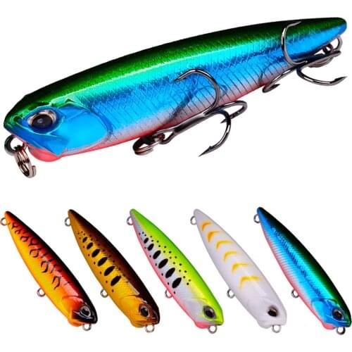 1 PCS 65MM 5.5G Minnow Fishing Lure Floating Hard Bait Treble Hook Japan Artificial Saltwater Bait Carp Trout Fishing Tackle