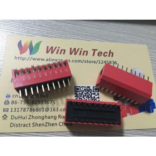 10pcs DP-10 dip switch 10-side dial side 2.54MM 20 foot +High quality