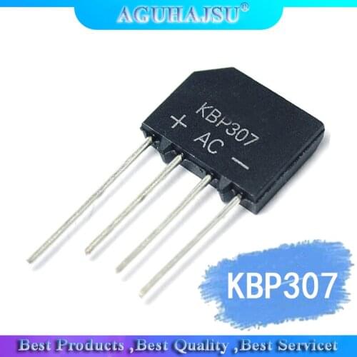 20PCS KBP307 KBP 307 3A 700V Flat bridge bridge rectifier new and original IC