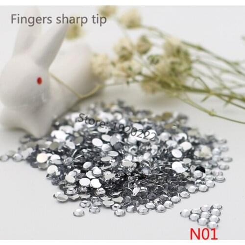 5000 pcs SS10 crystal 14 Facets Resin Round Rhinestone Sparkling Rhinestones Nail Art Decoration DIY N01