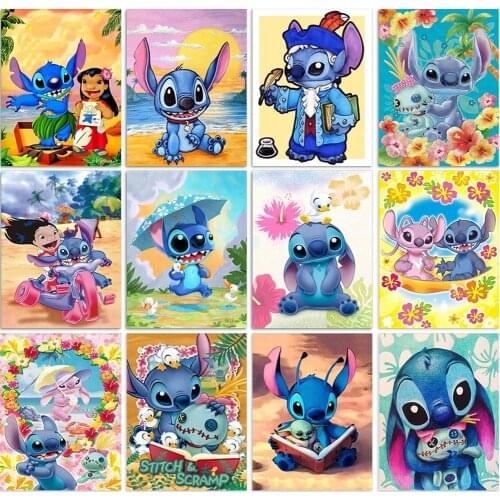 Disney 5D Diy Diamond Painting "Stitch" Alien Yoda New Square/Round Diamond Mosaic Cross Stitch High Quality Decorative Painting