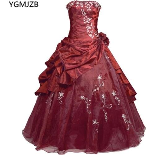 Cheap Burgundy Navy Blue Purple Quinceanera Dresses Beaded Vestidos De 15 Anos Debutante Gown Sweet 16 Masquerade Ball Gown