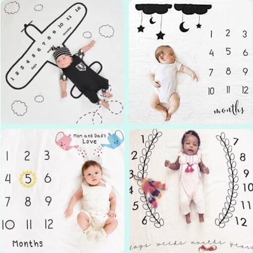 Baby Milestone Photo Props Background Blankets Kids Play Mats Cloth Souvenir Accessories Bath Towel Photography Tool Cushion