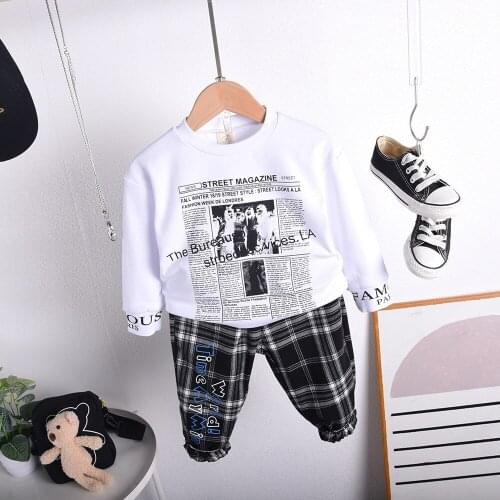 Boys T-Shirts and Pants suits Spring Autumn Children Clothes Sets Cotton O-neck Loose style Kids Clothing Sets Boy Sport Suit