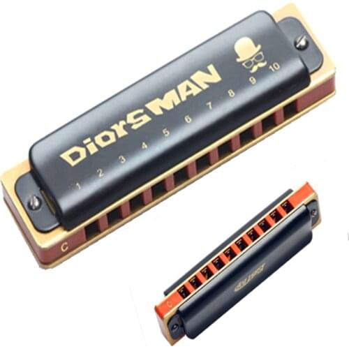 Easttop Harmonica 10 Holes Diatone Diors Man Gaita Blues Key of C Mouth Ogan Woodwind Instrumentos Musicais Blues Harp