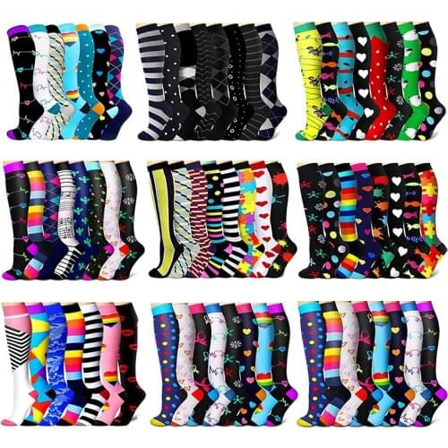 7/8 Pairs/set High-quality Compression Socks Professional Outdoor Running Cycling Football Sports Pressure Stockings