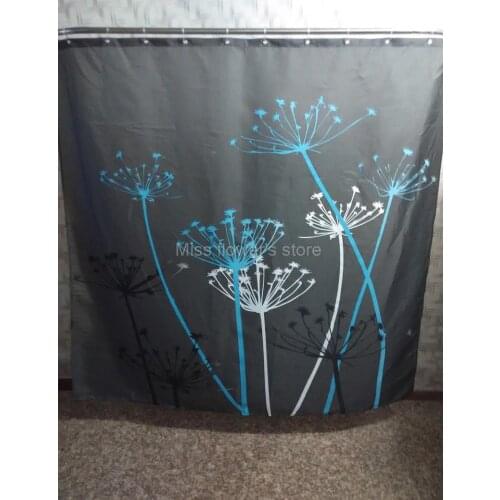 Creative Dandelion Modern Design Shower Curtain Bathroom Waterproof Mildewproof Polyester Fabric With 12 Hooks 180cm*180cm