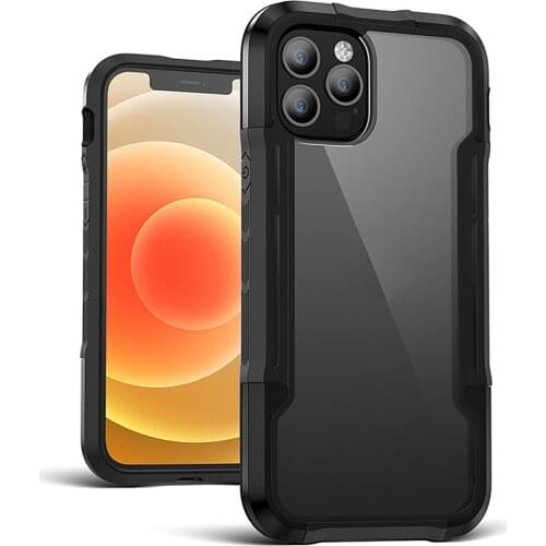 Metal Phone Case Anti-fall Protective Shell Frame for iPhone 12 Mini/ 12 Pro Max Phone Back Cover Protective Sleeve Case