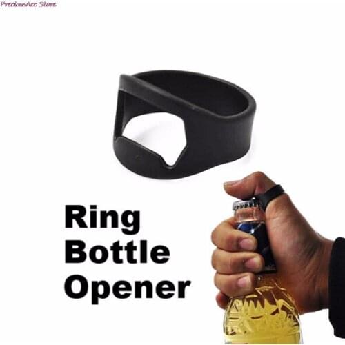 Fashion Stainless Steel Beer bottle opener Wine Finger Ring Men Multifunctional Ring Opener for Beer Bar Tool Velishy