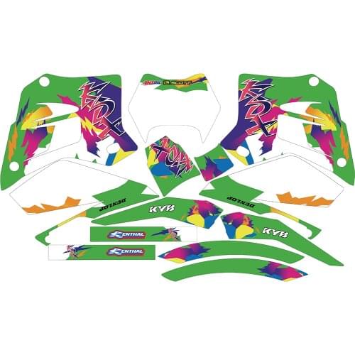 Motocross Team 3M STICKERS GRAPHICS DECALS kits For Kawasaki KDX220 KDX220sr 1994 1995 1996 1997 1998 1999 For Kawasaki 220 KDX