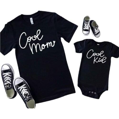Family Look Boys Mom MotherClothes New Family Tshirts Fashion Mommy and Me Clothes Baby Girl Clothes Cool Mom Cool Kid Cotton
