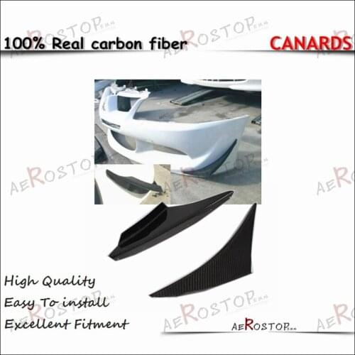 CARBON FIBER CF ARS STYLE FRONT BUMPER CANARD FOR EVO 8