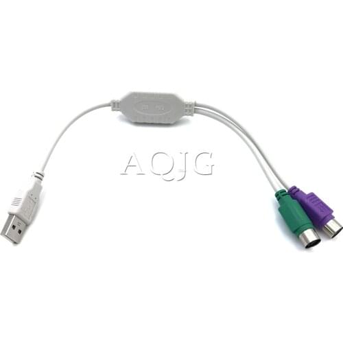 1PC USB Male To PS/2 PS2 Female Converter Cable Cord Converter Adapter Keyboard