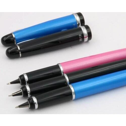 1Pc Fashion Office Student Metal Pen Black Pink Blue 360 Degree Nib Writing Fountain Pen