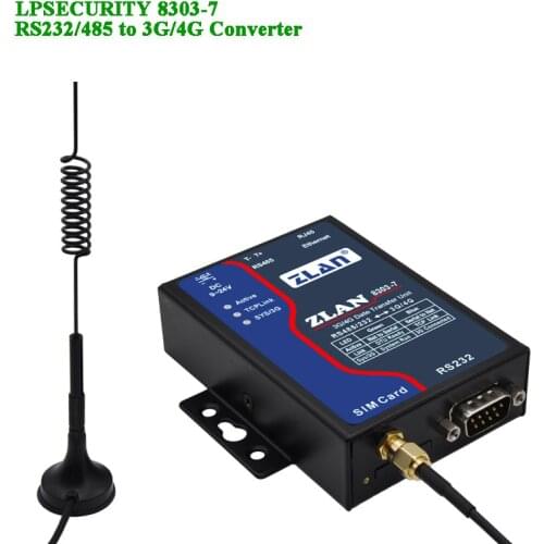 Serial/Ethernet network converter RS232/485 to 3G/4G GSM P2P Remote Data collection Cloud server Modbus Gateway