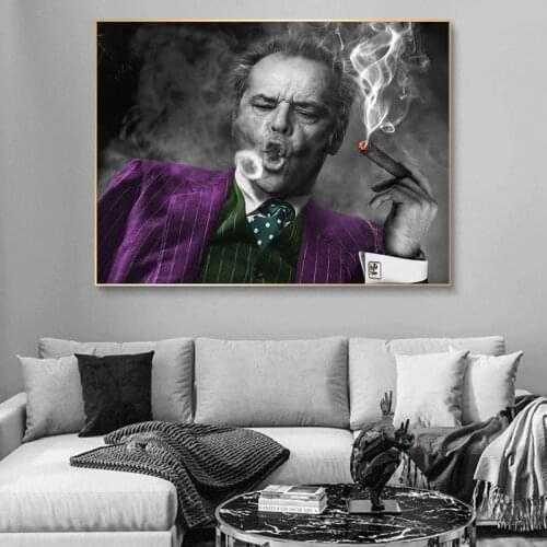 Classical Move Father J Canvas Poster Jack Nicholson Cigar Pictures Bedside Home Decorative Wall Art Posters Prints Canvas Gift