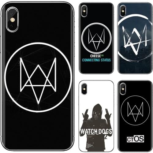 For Xiaomi poco X3 nfc F2 Pro M3 Mi 5X 6X Max Mix 1 2 2S 3 Mi5 Mi6 Mi3 Mi4 symbol-game-C-watch-dogs Silicone Cover Bag