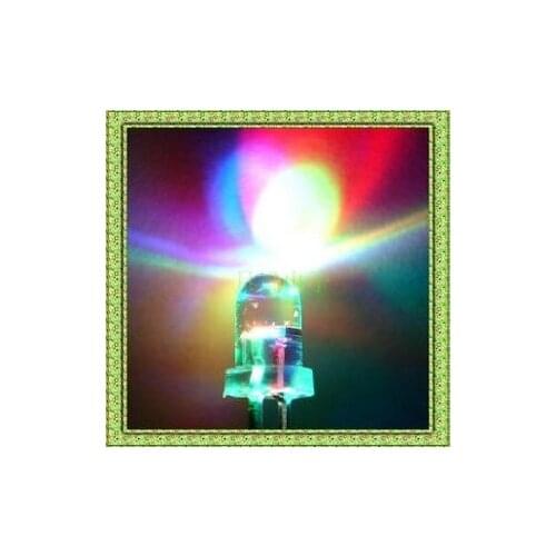 100PCS 2PIN 5MM RGB 7 color Slow flash LED light-emitting diode (LED) New products and ROHS 5mm RGB 7 color Slow flash LED