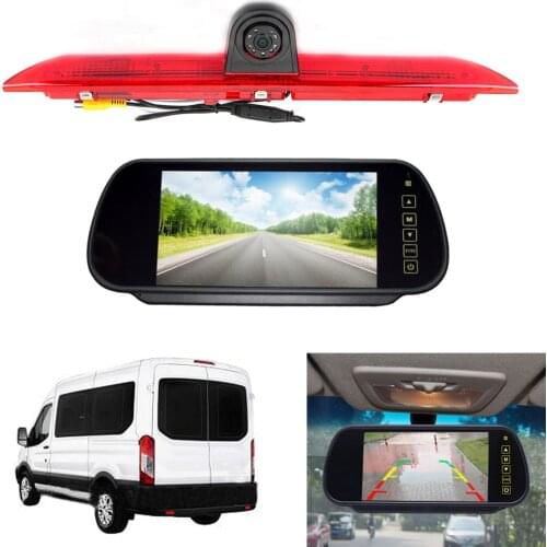 LED Brake Light IR LED Brake Light Rear View Reversing Parking Camera with 7 Inch Monitor Kit for FORD Transit 2014 2015